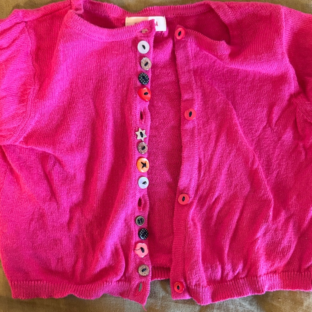 Catimini Pink Button Down Cardigan for Kids - Picture 6 of 6